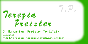terezia preisler business card